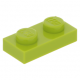LEGO lapos elem 1x2, lime (3023)